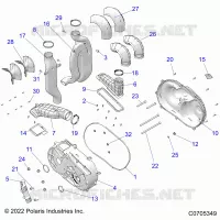 DRIVE TRAIN, CLUTCH COVER AND DUCTING