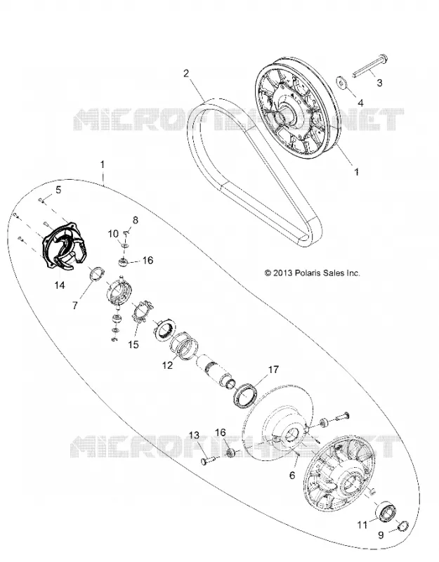 DRIVE TRAIN, SECONDARY CLUTCH