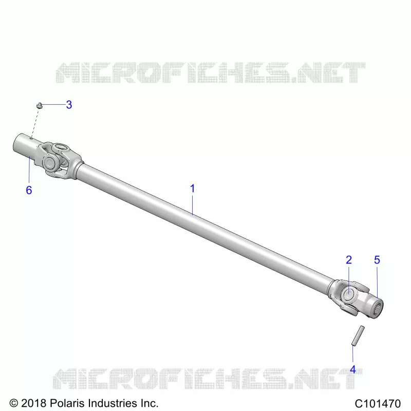 DRIVE TRAIN, PROP SHAFT, FRONT