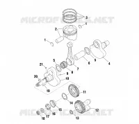 CRANKSHAFT AND PISTON