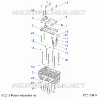 ENGINE, CYLINDER HEAD AND VALVES