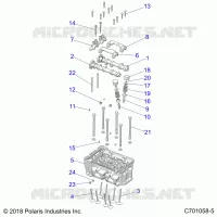 ENGINE, CYLINDER HEAD AND VALVES
