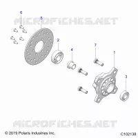 WHEELS, FRONT HUB AND BRAKE DISK