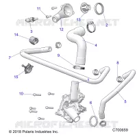 ENGINE, WATERPUMP AND BYPASS