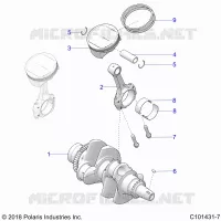 ENGINE, CRANKSHAFT AND PISTON