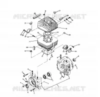 CRANKCASE AND CYLINDER 250 6X6 / W928727 (4922842284043A)