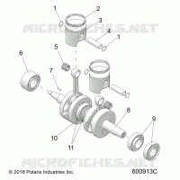 ENGINE, PISTON AND CRANKSHAFT