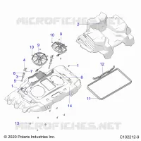 ENGINE, COOLING SYSTEM, FANS AND SHROUDS