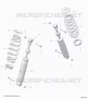REAR SUSPENSION SHOCK AND MOUNTING