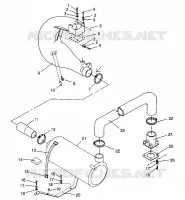 EXHAUST SYSTEM SL 700 B964066 AND  INTL. SL 700 I964066 (4935633563B005)