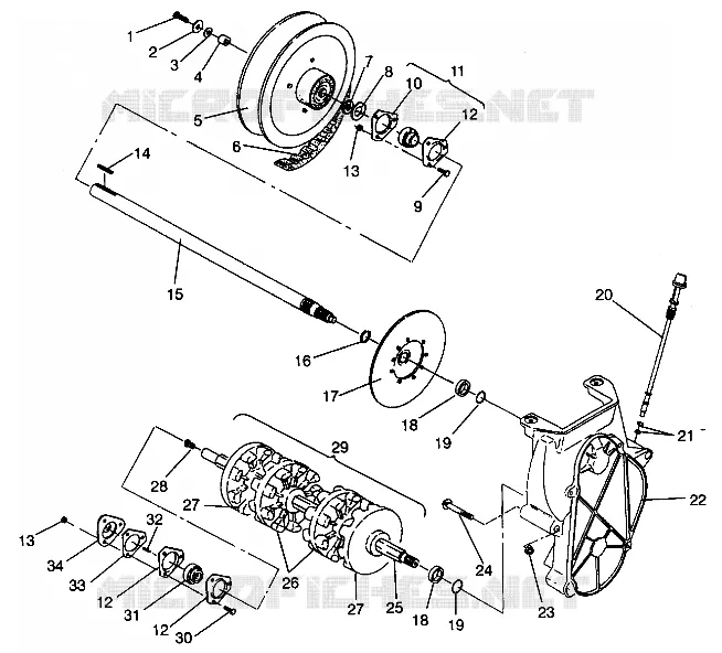 DRIVE TRAIN ASSEMBLY STORM 0940782 AND STORM SKS 0940582 (4925032503017A)