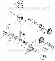 PISTON   CRANKSHAFT (SPORT) SPORT 400L W97BA38C (4940124012C014)