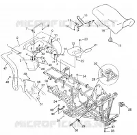 REAR CAB   SEAT  SPORTSMAN 500 W97CH50A (4939993999A005)