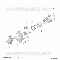 BRAKES, BRAKE FRONT BRAKE CALIPER (TO 8/16/2021)