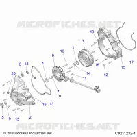 ENGINE, STATOR COVER AND FLYWHEEL