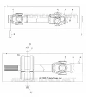 DRIVE TRAIN, FRONT PROP SHAFT