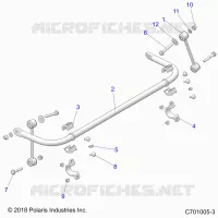 SUSPENSION, STABILIZER BAR, REAR