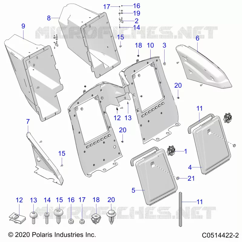 REAR BODYWORK STORAGE COMPARTMENTS