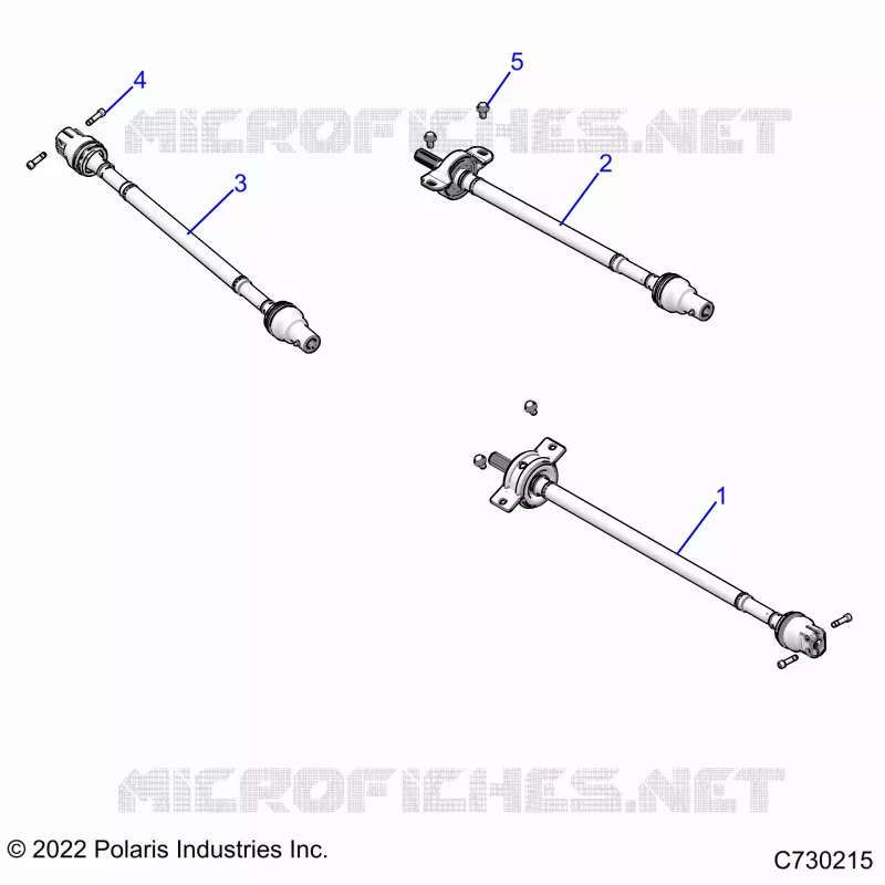 DRIVE TRAIN, FRONT, MID, REAR PROP SHAFT