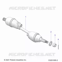 DRIVE TRAIN, HALF REAR SHAFT