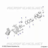 BRAKES, BRAKE FRONT BRAKE CALIPER (FROM 8/16/2021)