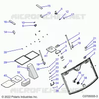 WINDSHIELD, TIP-OUT AND FOAM