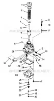 CARBURETOR (XLT, SKS) XLT 0970756, XLT SKS 0970556 (4937693769D002)