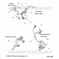 ELECTRICAL, WIRE HARNESS, HOOD, ELEC. START