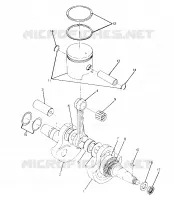 CRANKSHAFT AND PISTON 250 4X4 / W928127 (4922872287C014)