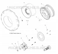 FRONT WHEEL AND BRAKE DISK/HUBS