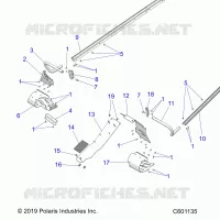 CHASSIS, CLUTCH GUARD, FOOTRESTS, TUNNEL GRIPS