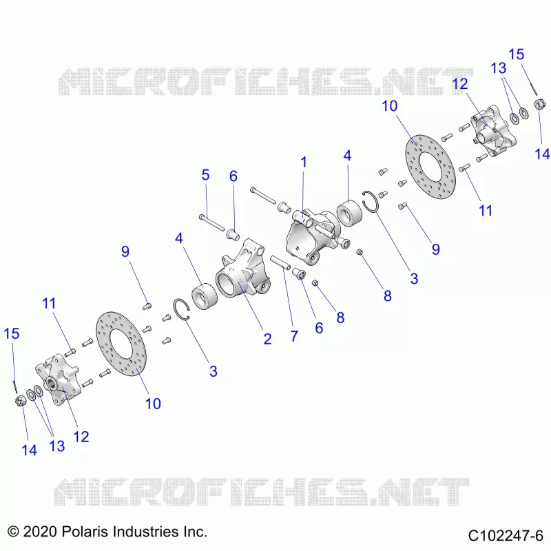 REAR SUSPENSION HUBS, CARRIER AND BRAKE DISC