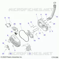 DRIVE TRAIN, CLUTCH COVER AND DUCTING