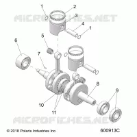 ENGINE, PISTON AND CRANKSHAFT