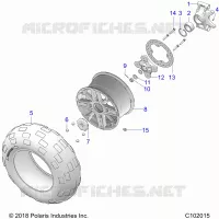 WHEELS, REAR AND HUB