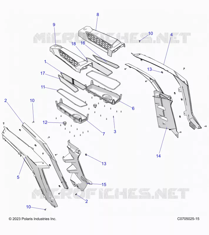 REAR BODYWORK FENDERS AND BEZELS