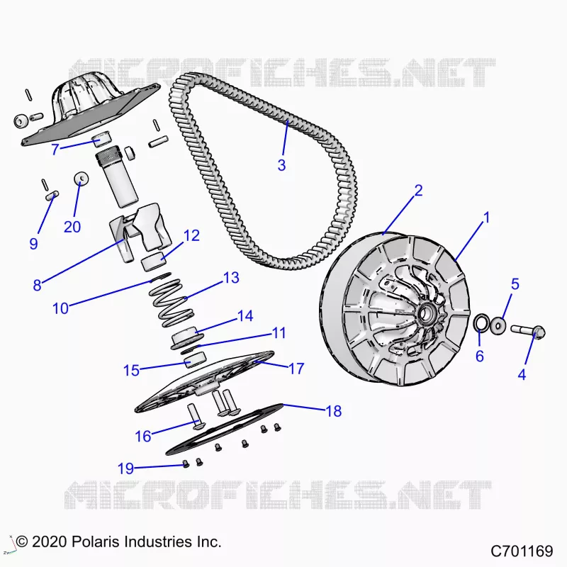 DRIVE TRAIN, SECONDARY CLUTCH