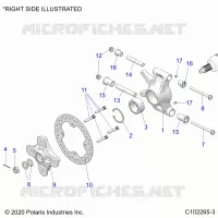 REAR SUSPENSION HUBS, CARRIER AND BRAKE DISC