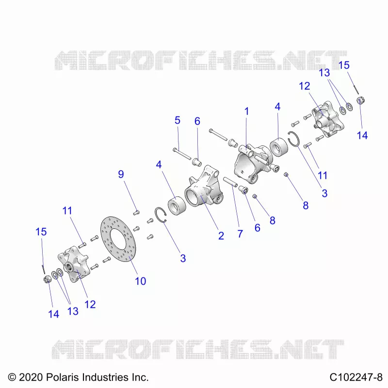 REAR SUSPENSION HUBS, CARRIER AND BRAKE DISC