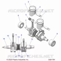ENGINE, PISTON AND CRANKSHAFT