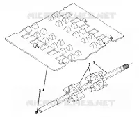 TRACK AND DRIVE SHAFT SHAFT ASSEMBLY NO. 1590210 (INCL. 1-3) (4909520952010A)