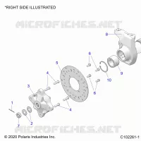 FRONT SUSPENSION HUB, CARRIER, AND BRAKE DISC