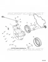 ENGINE, STATOR AND FLYWHEEL
