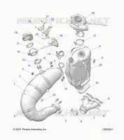 ENGINE, EXHAUST SYSTEM AND TURBO ASM.