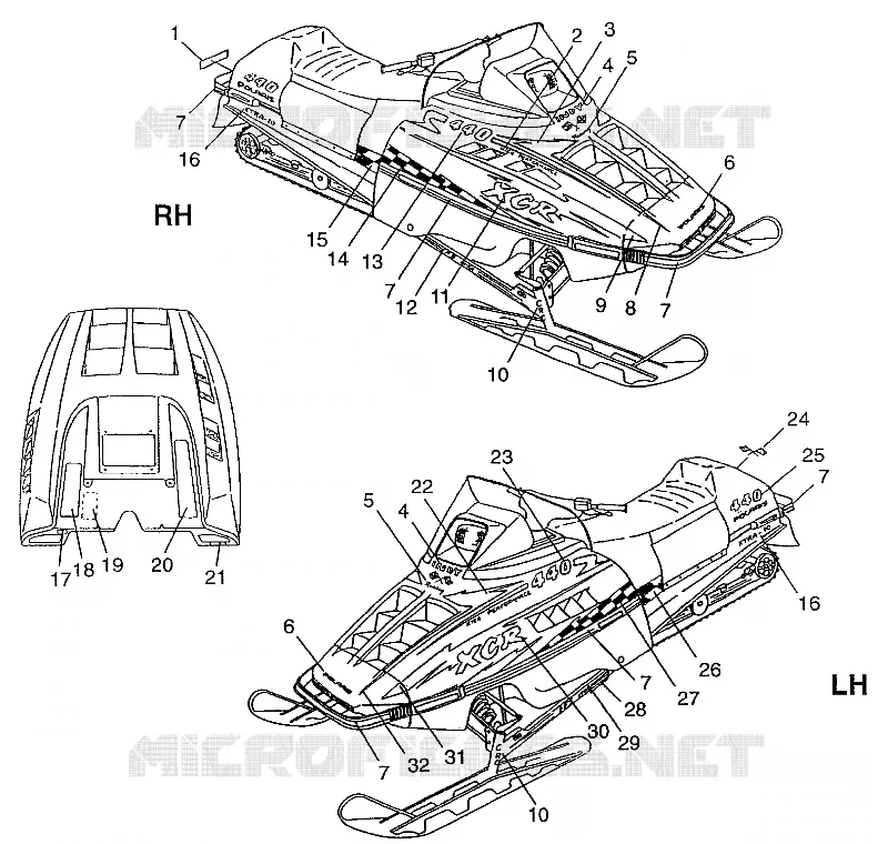 DECALS 440 XCR 0971660 (4937893789A011)