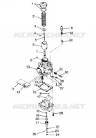 CARBURETOR TRAIL 0950761, TRAIL DELUXE 0950262  AND EUROPEAN TRAIL DELUXE E (4928862886D003)