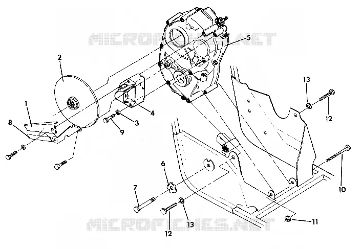 RIGHT GEARCASE   BRAKE MOUNTING UPDATED 5/90 (4917741774034A)