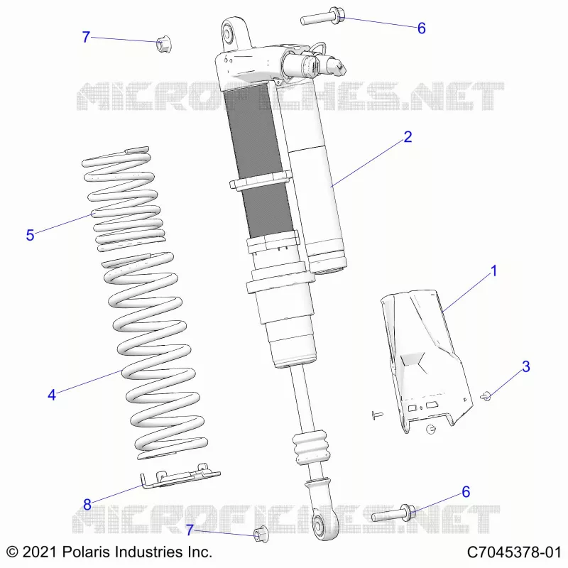 SUSPENSION, REAR SHOCK MOUNTING, DELUXE