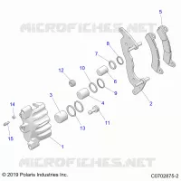 BRAKES, FRONT BRAKE CALIPER