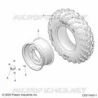 WHEELS, FRONT TIRE